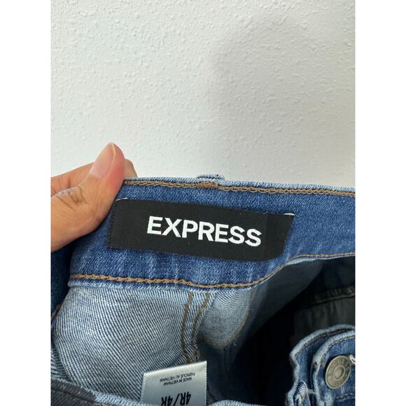 Express High Rise Ankle Legging Jeans Size 4R Skinny Stretch Denim - Picture 7 of 7